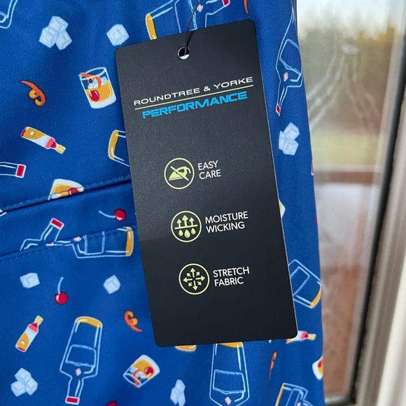 Whiskey Drinks Roundtree & Yorke Blue Graphic Shorts - Picture 5 of 5
